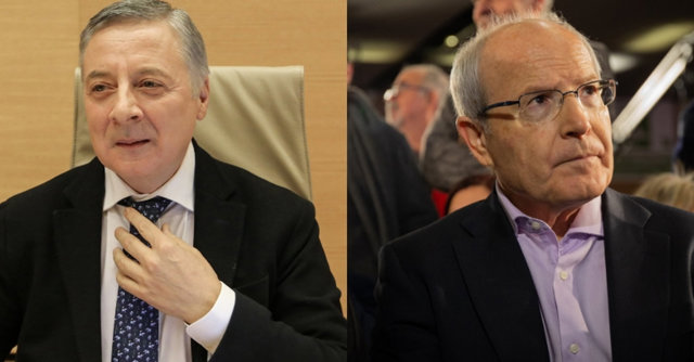 Los exministros socialistas José Blanco y José Montilla