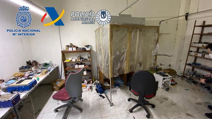 Imagen de uno de los talleres clandestinos desmantelados.