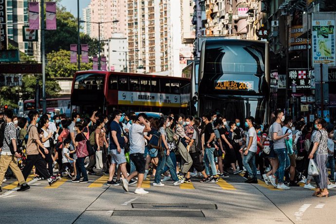Imagen de una de las calles de Hong Kong tomada en mayo de este año.