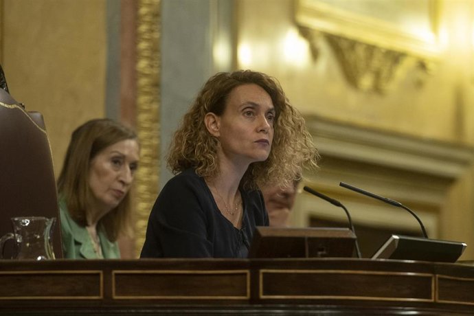 La presidenta del Congreso de los Diputados, Meritxell Batet, en un pleno reciente 