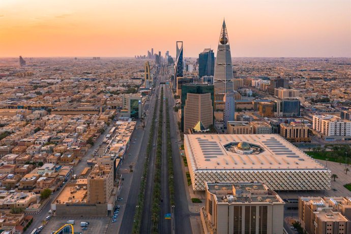 Vista general de la capital de l'Arbia Saudita, Riad, durant la pandmia de coronavirus