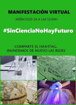 Manifestación promovida por Ciencia Con Futuro para este miércoles 24 de junio