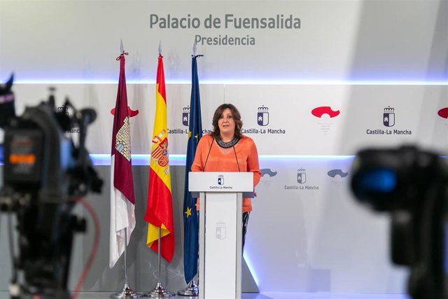 La consejera de Economía, Empresas y Empleo, Patricia Franco, en rueda de prensa.