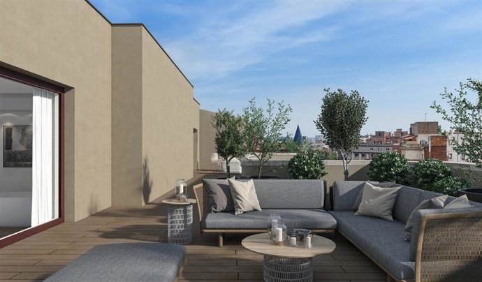 Imagen de un ático con terraza en Barcelona