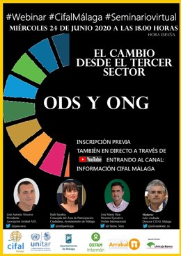 Cifal Málaga-Unitar organiza este miércoles un seminario virtual sobre el papel de las ONG para conseguir la Agenda 2030