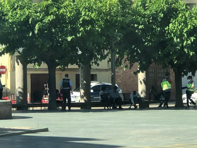 Identificación policial en Lleida.