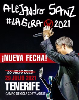 Nuevo banner del concierto de Alejandro Sanz en Tenerife