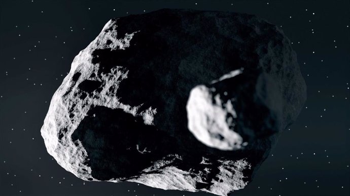 Didymos (asteroide grande) y Dimorphos (el pequeño)