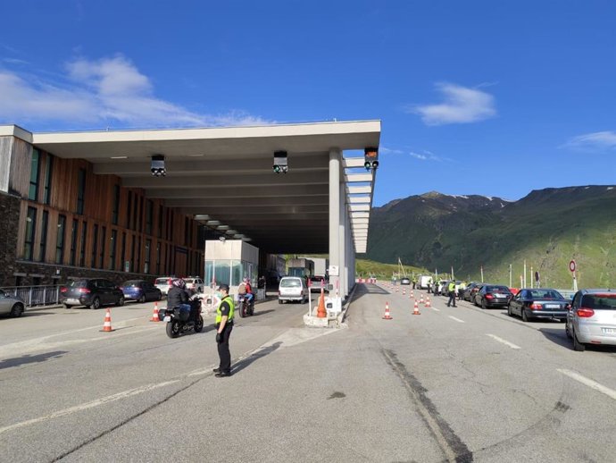 La frontera franc-andorrana el passat 1 de juny 2020.