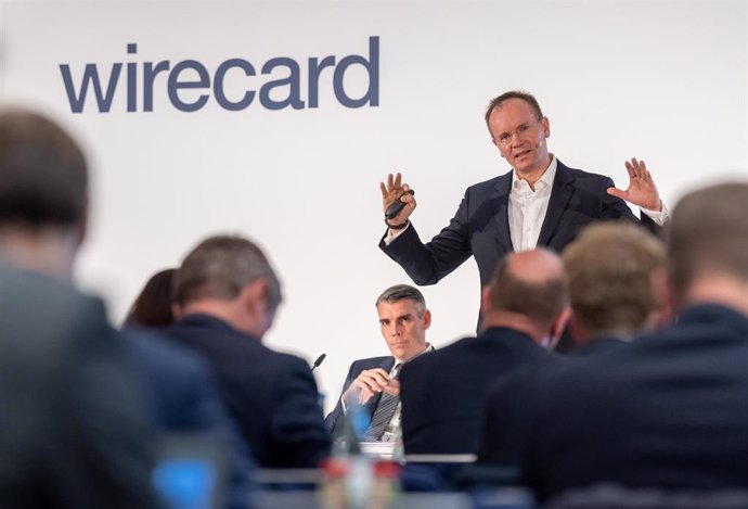 25 April 2019, Bavaria, Aschheim: Markus Braun, CEO of Wirecard, speaks at the balance sheet press conference of the payment service provider. Photo: Peter Kneffel/dpa