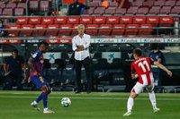 Setién: "El camino es bueno, llevamos cinco partidos seguidos con la portería a cero"