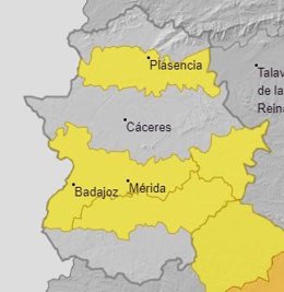 Alertas en Extremadura para el 24 de junio