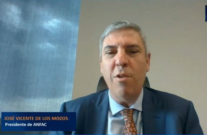José Vicente de los Mozos durante la conferencia 'online'.