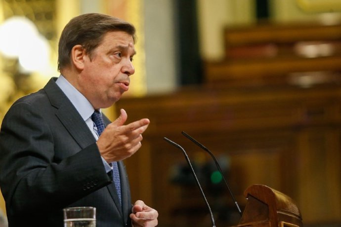 El ministro de Agricultura, Pesca y Alimentación, Luis Planas, en el Pleno del Congreso