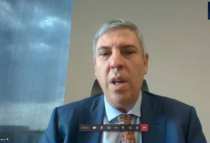 José Vicente de los Mozos en la conferencia 'online'.