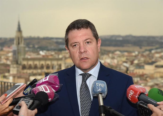 El presidente de C-LM, Emiliano García-Page, en el Parador de Toledo.