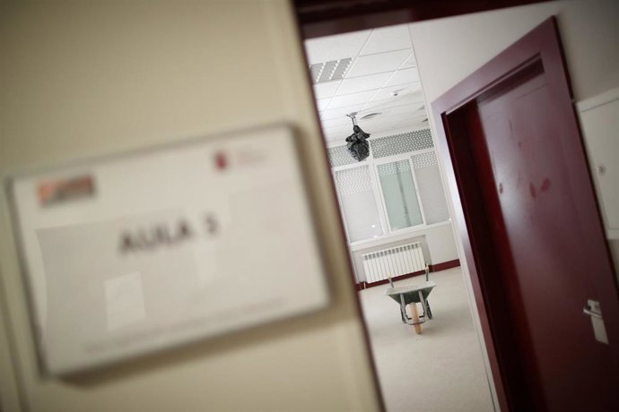 Una de las aulas del Colegio Alameda de Osuna de Madrid, que se encuentra adaptando espacios para la nueva normalidad provocada por el coronavirus para el comienzo en septiembre del próximo curso escolar 2020-2021.