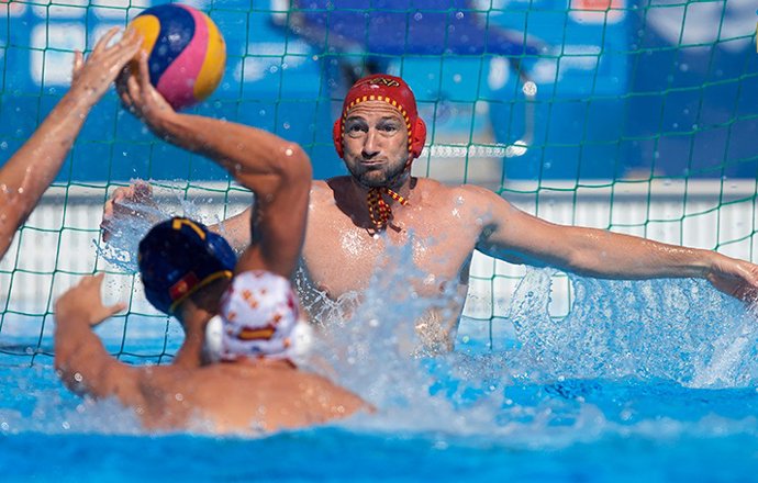 Dani López-Pinedo durante un partido con la selección española en los Juegos de Rio 2016
