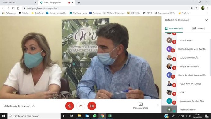 La presidente de AEMO y alcaldesa de Montoro (Córdoba), Ana María Romero, preside la XXVI Asamblea Nacional de AEMO, que se ha celebrado de forma telemática
