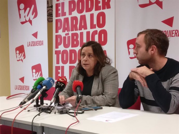 Henar Moreno y Diego Mendiola de Izquierda Unida dan a conocer las líneas rojas para apoyar los presupuestos de La Rioja