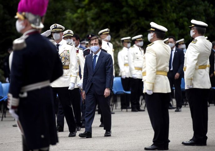El alcalde de la capital, José Luis Martínez-Almeida, durante los actos de celebración de la Policía Municipal
