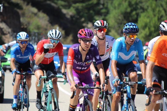 Angel Madrazo con el Burgos BH durante la Vuelta a Burgos 2019