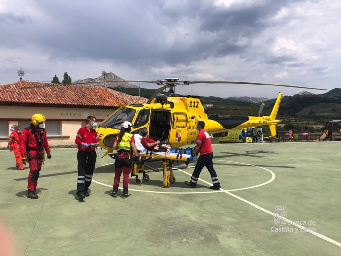Montañero rescatado tras lesionarse en un tobillo en La Pernía (Palencia).