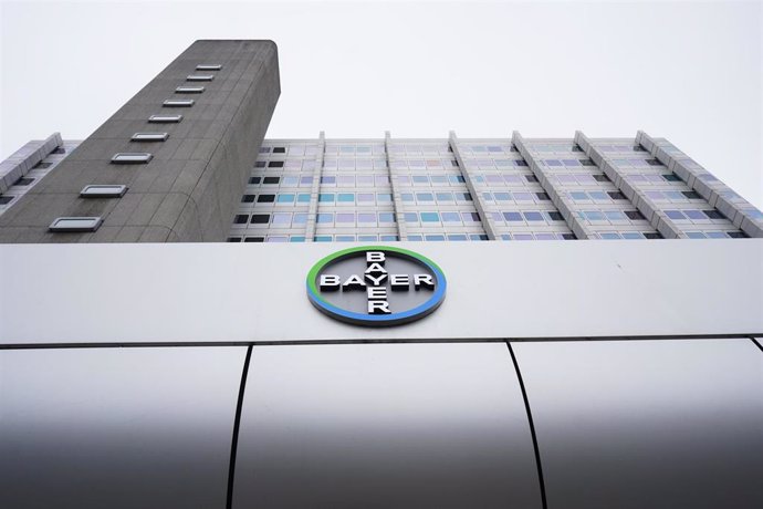 FILED - 30 March 2020, Berlin: A general view of of the logo of pharma company Bayer AG on Muellerstrasse. Bayer AG plans to support the fight against the coronavirus pandemic with further measures and is providing equipment from research departments th