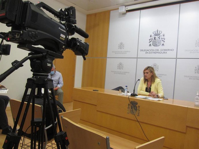 La delegada del Gobierno, Yolanda García Seco, en rueda de prensa.