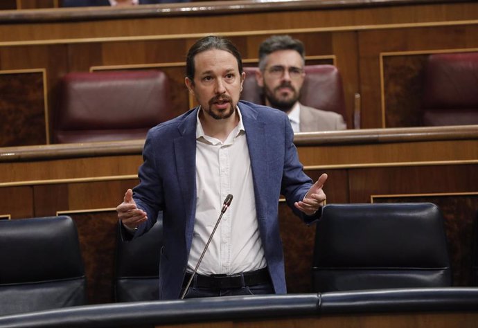 El vicepresidente segundo del Gobierno, Pablo Iglesias, responde a una pregunta en el Congreso. En Madrid (España), a 24 de junio de 2020. 
