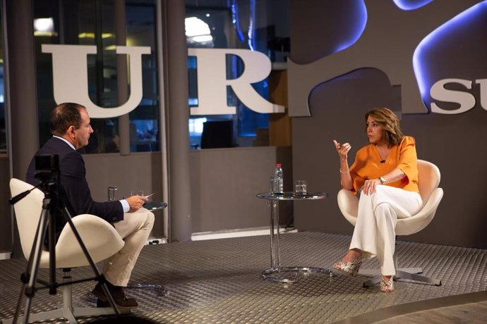 La secretaria general del PSOE-A, Susana Díaz, en una entrevista con el diario SUR.