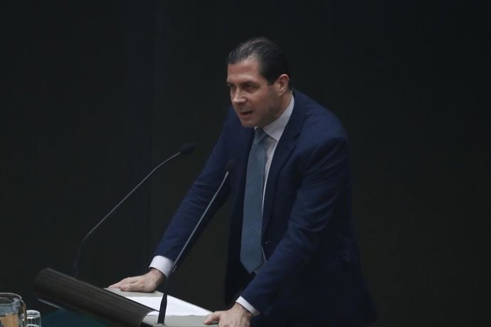 Imagen del concejal de Vox Pedro Fernández durante un pleno en el Consistorio.