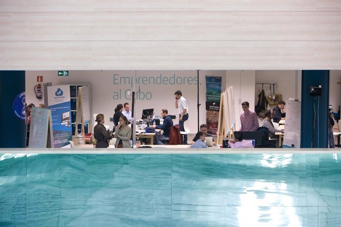 Imagen de archivo de la aceleradora de empresas El Cubo en Sevilla, una iniciativa de Andalucía Open Future, impulsada por la Junta de Andalucía y Telefónca.