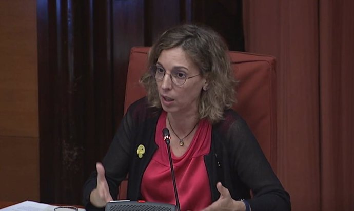 La consellera de Empresa y Conocimiento de la Generalitat, ngels Chacón, este jueves en el Parlament