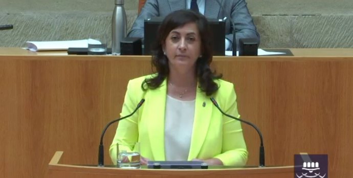 La presidenta del Gobierno de La Rioja, Concha Andreu, en la segunda sesión del Debate sobre el Estado de la Región
