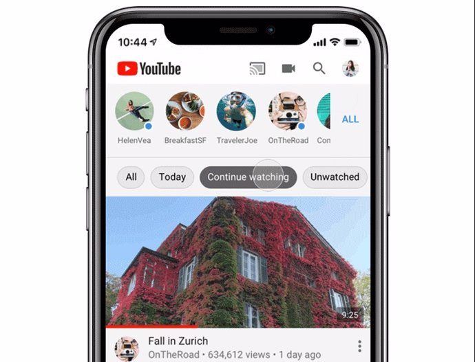 YouTube introduce la función de temas en la sección de suscripciones de su app para iOS.