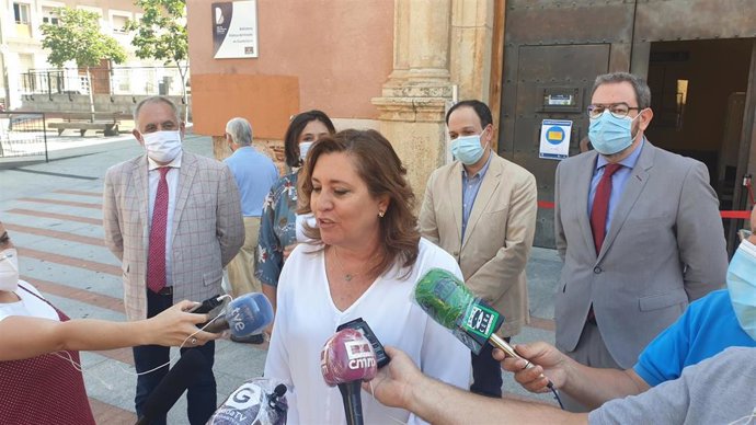 La consejera de Educación, Rosa Ana Rodríguez, en Guadalajara.