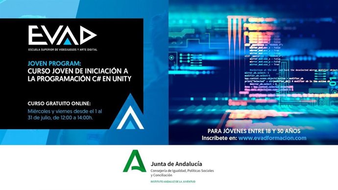 Cartel curso videojuegos