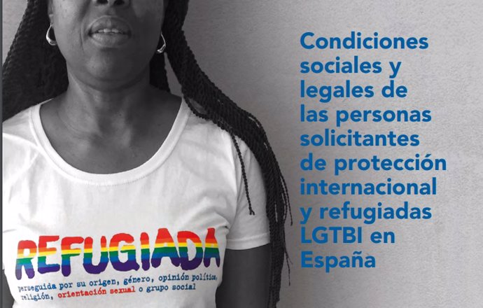 Foto de la portada del informe de Accem 'Condiciones sociales y legales de las personas solicitantes de protección internacional y refugiadas LGTBI en España'