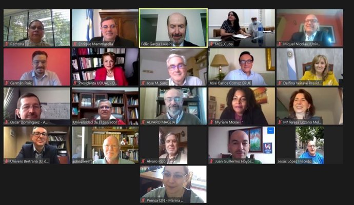 Videoconferencia del XVIII Pleno del Consejo Universitario Iberoamericano.