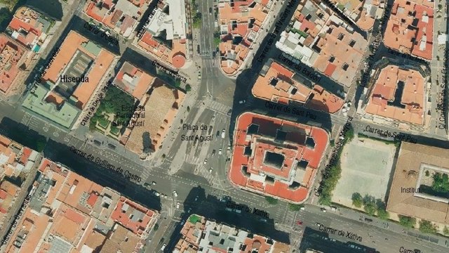 Imagen de la plaza de San Agustín de València y su entorno.