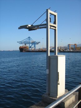 Mareógrafo en el puerto de Las Palmas.