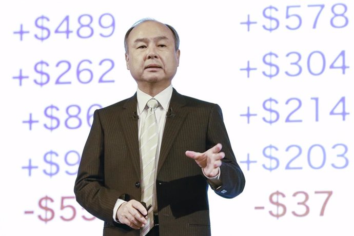 12 February 2020, Japan, Tokyo: Japan's SoftBank Group Corp Chief Executive Masayoshi Son speaks during a press conference to announce the company's third quarter (April - December, 2019) of the fiscal year ending 31 March 2020. Photo: Rodrigo Reyes Mar