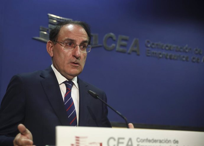 El presidente de la Confederación de Empresarios de Andalucía (CEA), Javier González de Lara, en una imagen de archivo del 12 de marzo.