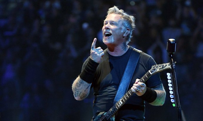 James Hetfield durante un concierto de Metallica