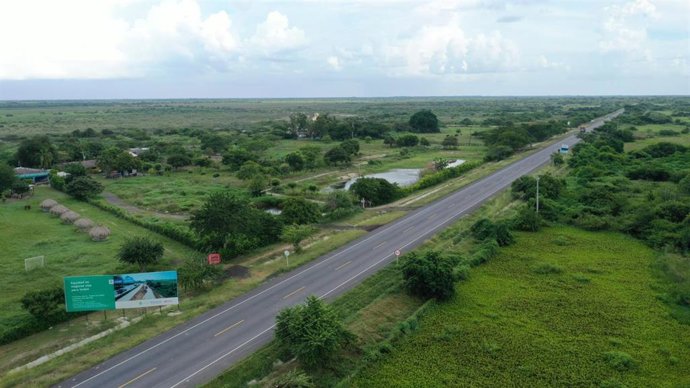 Una de las autopistas que Sacyr construye en Colombia
