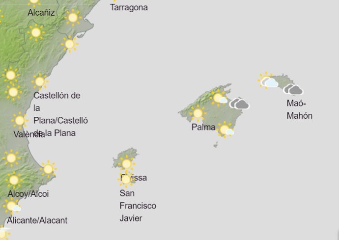 Tiempo en Baleares para este sábado, 27 de junio.