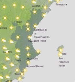 PREDICCIÓN DE AEMET EN LA COMUNITAT VALENCIANA