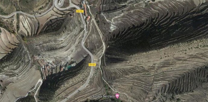 CV-121 a su paso por Olocau del Rey