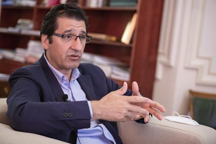 El presidente de la Diputación de Ciudad Real, José Manuel Caballero, en entrevista con Europa Press